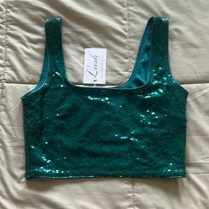 Sequin Crop Top